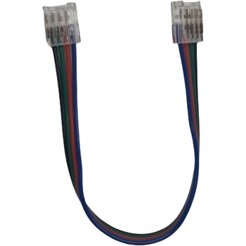 Двоен Прозрачен Конектор за rgb led Лента- Лента 10 мм (1397-3)