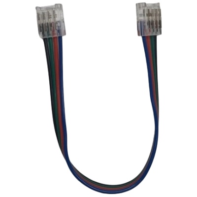 Двоен Прозрачен Конектор за rgb led Лента- Лента 10 мм (1397-3)