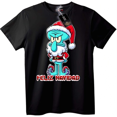 NOONEBRAND Коледна тениска Squidward - 2XL, White