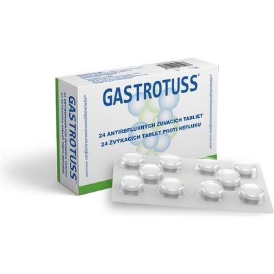 Gastrotuss tabliety žuvacie antirefluxné 24 ks