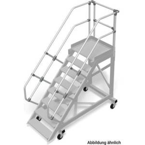 KRAUSE Мобилно алуминиево стълбище с платформа Krause, 1x8, наклон 60° (07828675) (07828675)