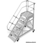 KRAUSE Мобилно алуминиево стълбище с платформа Krause, 1x8, наклон 60° (07828675) (07828675)