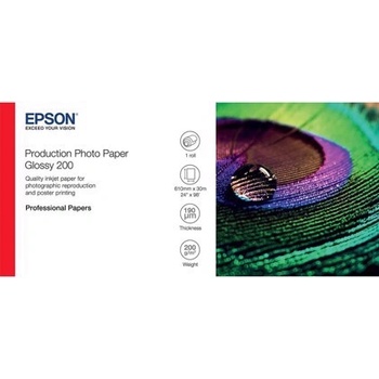Epsonpapir Epson Production Photo Paper Glossy 200g/m2 - 24" x 30 Метър (C13S450371)