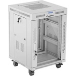 Lanberg Комуникационен шкаф, Lanberg rack cabinet 19" free-standing 15U/600x600 (flat pack) with glass door lcd grey v2 (FF01-6615-12SL) - megamag