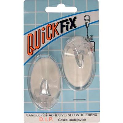 QuickFix Háček QF 1040 průhledný blistr, 2ks