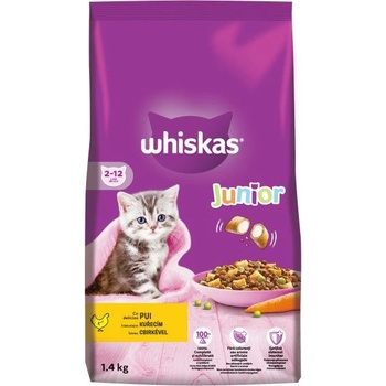 Whiskas Junior с пилешко месо 1, 4 кг