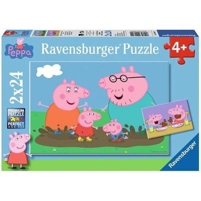 Ravensburger Prasátko Peppa Šťastný rodinný život 2x24 dílků