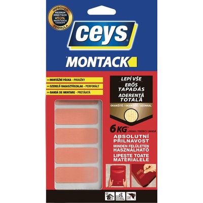 Obojstranná gelovitá montážna páska Montack Express, prúžky 10 ks