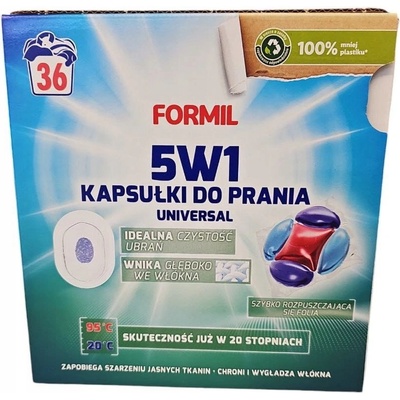 Formil 5v1 Universal kapsule na pranie bielej a svetlej bielizne 36 PD