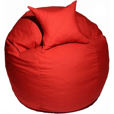 PUFRELAX Комплект, Барбарон и декоративна възглавница, 600л. , King Size - Montana Red, Перящ се калъф, Пълнеж с микс от мемори пяна и дунапрен, Трансформира се в легло, Гама Diamond, 8053 (PUF-M-KP-D-MR)