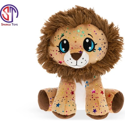Mikro trading Star Sparkle - Lev plyšový - 37 cm - sediaci