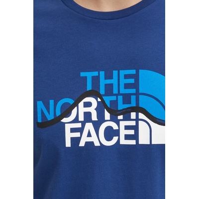 The North Face Памучна тениска The North Face Mountain Line в тъмносиньо с принт NF0A87NTD1R1 (NF0A87NTD1R1)