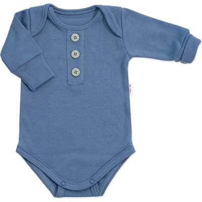 Rastúce body NATURE dlhý rukáv s gombíkmi bavlna jeans