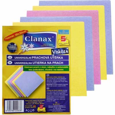 Clanax prachová utěrka viskóza 34 x 38 cm 5 ks