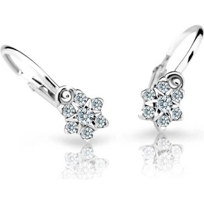 Cutie Jewellery detské náušnice z bieleho zlata C2152-10-X-2 biela