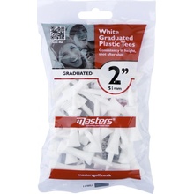 Masters Golf Plastic Graduated Tees 2 Inch 25ks biela