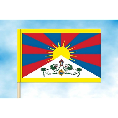 LIBEA, s.r.o. Vlajka Tibetu Rozměr: 40×60 cm, Uchycení: Návlek na žerď