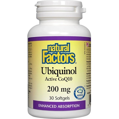 Natural Factors Ubiquinol Active CoQ10, 200 mg, 30 софтгел капсули, Natural Factors