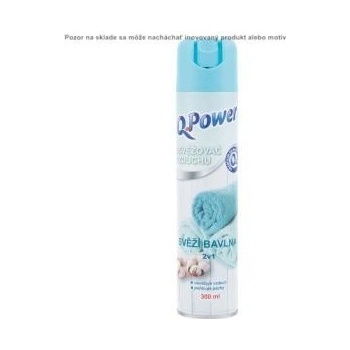 Q Power osviežovač vzduchu svieža bavlna 2v1, 300 ml