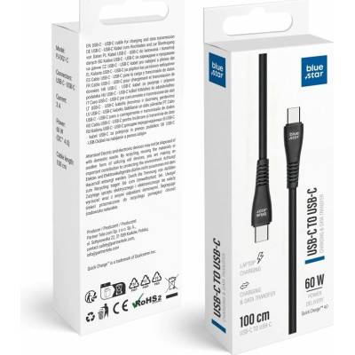 Blue Star USB-C na USB-C Blue Star 3A 60 W QC4.0 1m PJ-DQ1-C černý