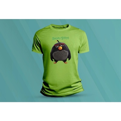Sandratex dětské bavlněné tričko Angry Birds 1. lime
