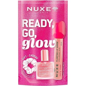 NUXE Подаръчен комплект Ready Go Glow Pink, със скрънчи, 2 части