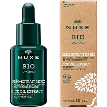 NUXE Bio Organic Rice Oil Extract подхранващо и регенериращо нощно масло за лице за жени 30 мл