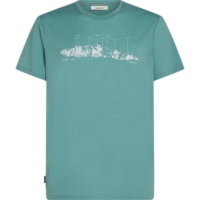 Icebreaker Men Merino 150 Tech Lite SS Tee The Peaks Размер: XL / Цвят: светло син