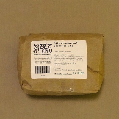 Život bez lepku rýže dlouhozrnná parboiled 1 kg