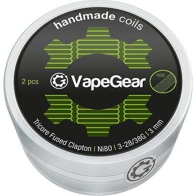 VapeGear Handmade Coils Tricore Fused Clapton SS316 3-28/38G 3mm 2ks