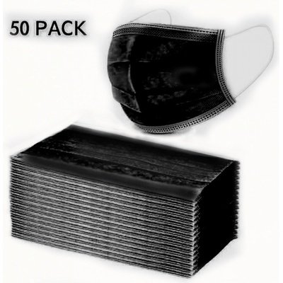 Kenko Rouška jednorázová čtyřvrstvá černá 50 ks – Zboží Dáma