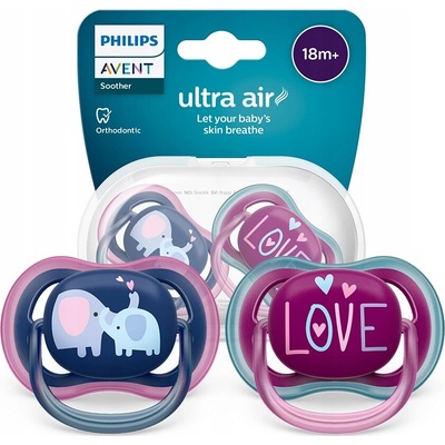 Avent Philips silikon cumlík Air fialová/ružová 2ks