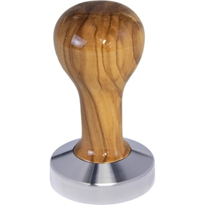 Buna Café Tamper oliva, lak, nerez mat, konvexní 58 mm