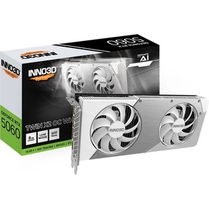 Inno3D GeForce RTX 5060 TWIN X2 OC WHITE 8GB GDDR7 128bit (N50602-08D7X-195070W) Видео карти