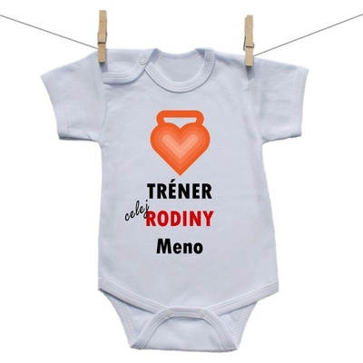Boodyy Body s krátkym rukávom Tréner celej rodiny s menom dieťatka
