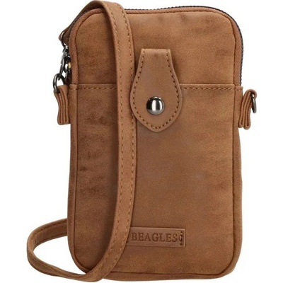Beagles kožená kabelka na mobil "Handy bag" Hnedá