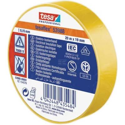 TesaFlex Elektroizolačná páska 19 mm x 20 m žltá