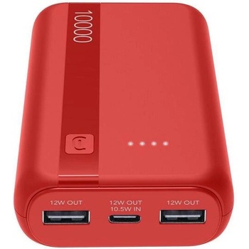 Cellularline Портативна батерия Cellularline - Essence Entry, 10000 mAh, червена (15036)