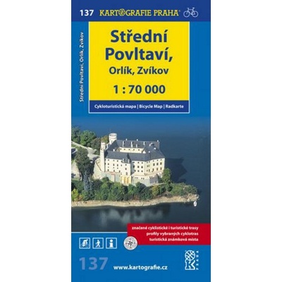 STŘEDNÍ POVLTAVÍ ORLÍK ZVÍKOV Cykloturistická mapa 1:70 000.
