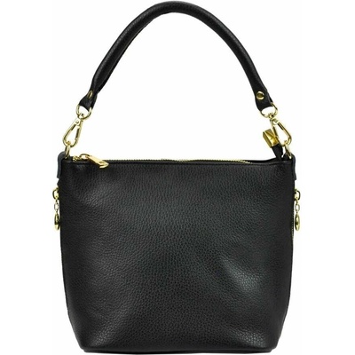 Dámska kožená kabelka PATRIZIA Black Gold Shackles Small Shoulder Eco Leather