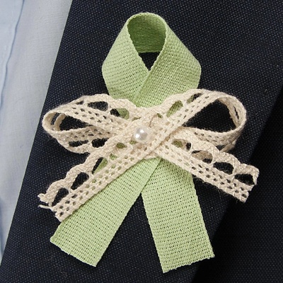 Svatební vývazky - Natálie - pistácie (10 ks/bal)