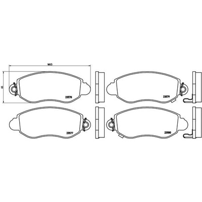 BREMBO Sada brzdových platničiek kotúčovej brzdy P24052