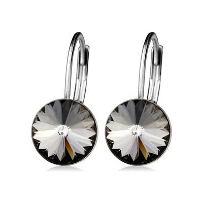 Nubis ocelové náušnice s krystaly Swarovski black diamond NBS08-BD