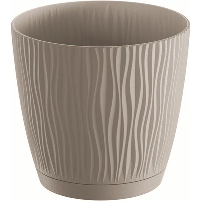 Prosperplast Kvetináč s miskou SANDY P mocca 23,9 cm