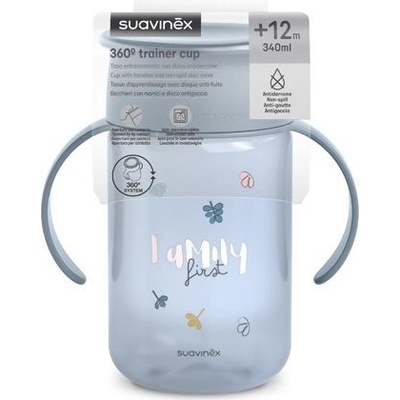 Suavinex 360° hrnček na učenie Bear modrá 340ml
