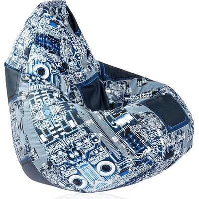 PUFRELAX Калъф за пуф круша, 160л. , Nirvana Light - Motherboard (COVER_PUF-G-NL-TEXP-MOM)