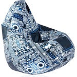PUFRELAX Калъф за пуф круша, 160л. , Nirvana Light - Motherboard (COVER_PUF-G-NL-TEXP-MOM) - topmall