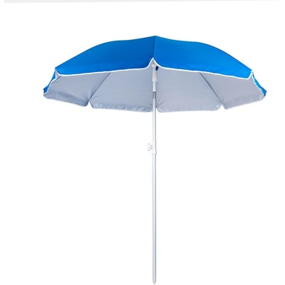 MUHLER Плажен чадър muhler 2119 1008628, Ø160 см, Висок 195 см, 8 ребра, uv защита upf 50+, Чупещо рамо, Син (1008628)