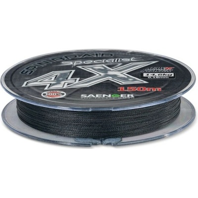 Saenger šnúra Specialist Spin Braid 4X 0,14 mm 11,3 kg 150m Black