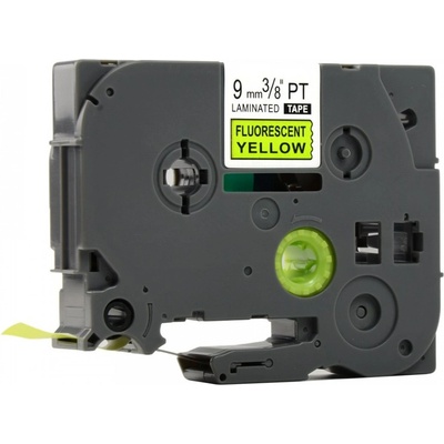 Compatible Съвместима лента с Brother TZ-C21/TZe-C21, сигнал 9mm x 8m, черен печат/жълт фон (TZeC21)